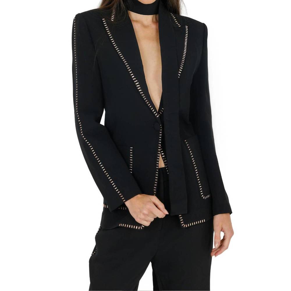 NEW AKALIA pamela blazer with belt in black